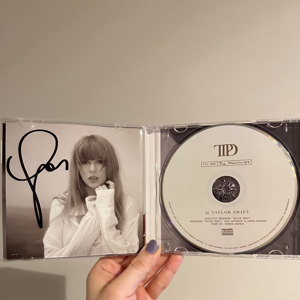 Taylor Swift Signed TTPD CD